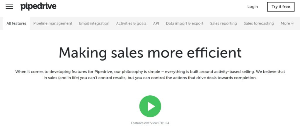 Pipedrive CRM Software