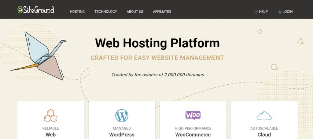 SiteGround Hosting webových stránek